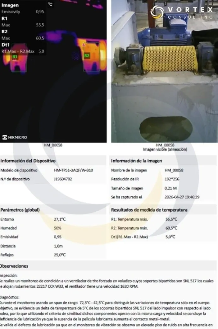 Software de análisis termográfico utilizado para documentar inspecciones, generar reportes y gestionar la información obtenida durante el monitoreo de condición.